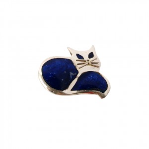 broche - gato - ag ll - 0083bns